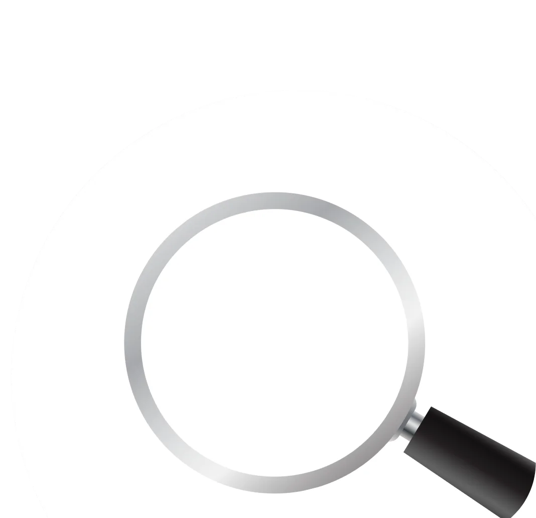 Lupe symbolisiert die detaillierte Analyse digitaler Performance-Faktoren